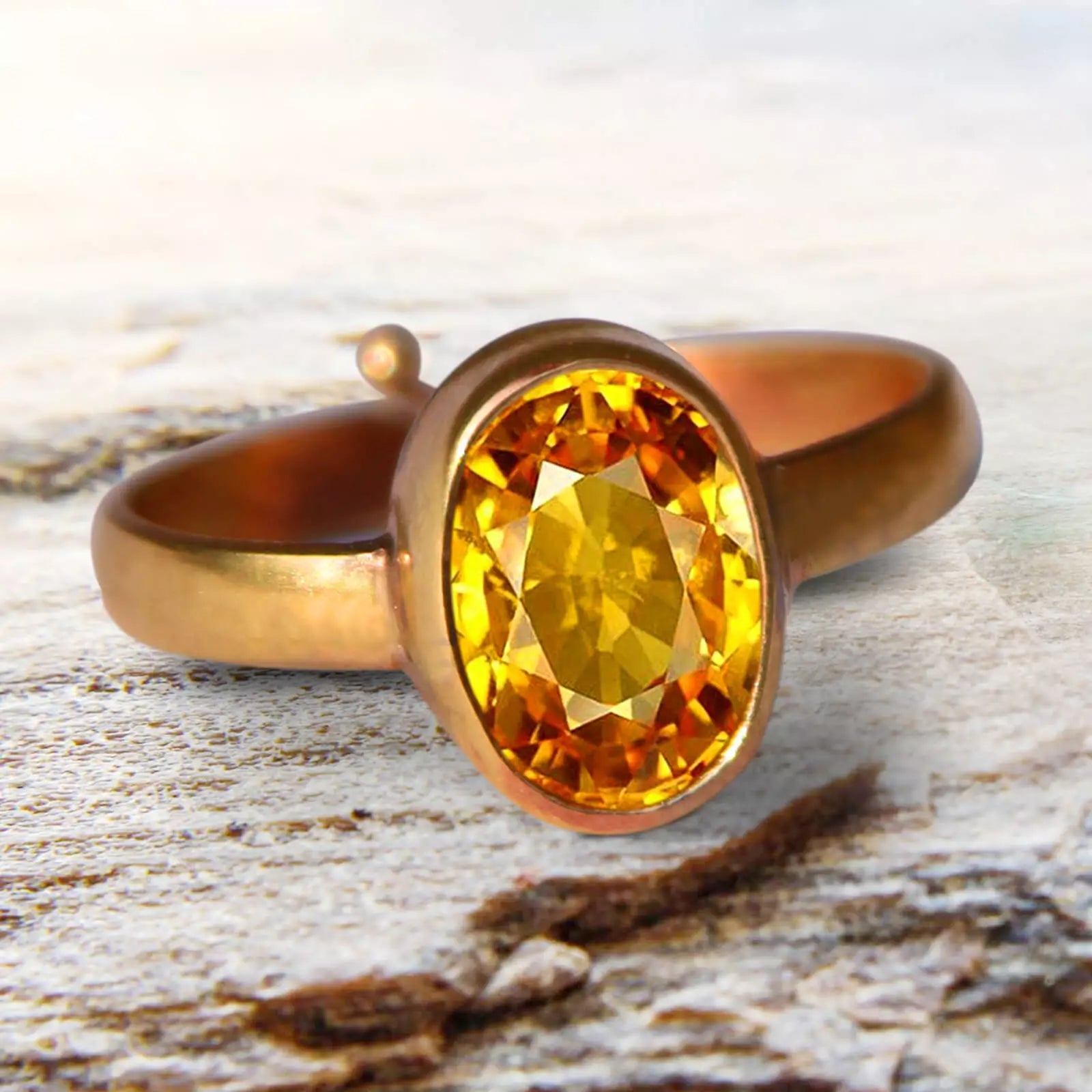 Buy Pukhraj Stone Ring Certified Gemstones Skmystic