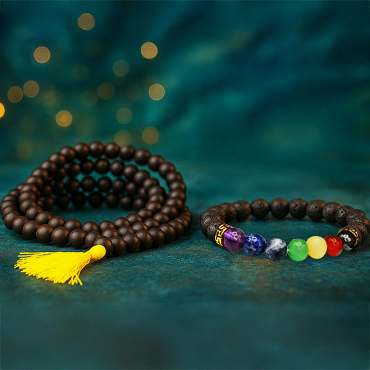 Karungali mala seven chakra bracelet  Combo